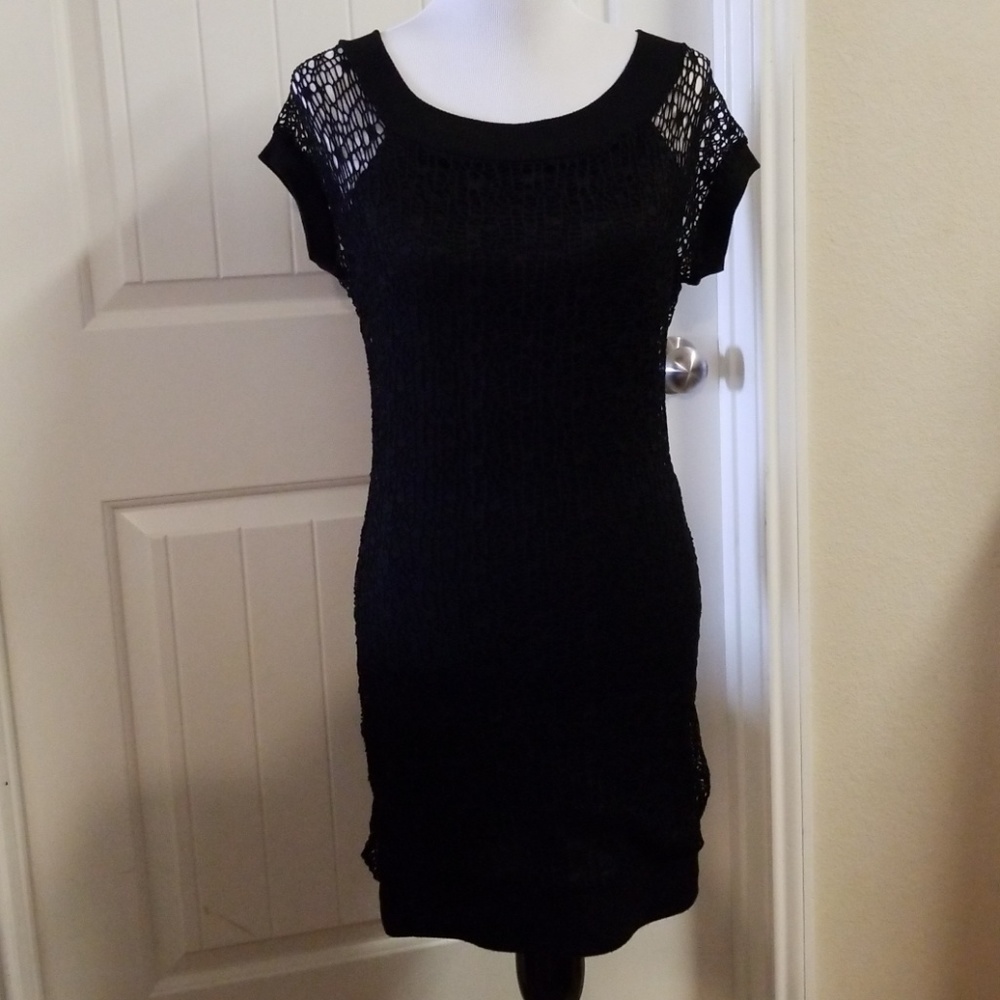 Black fishnet dress